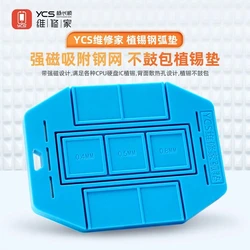 YCS BGA silicone pad insulation mat universal BGA stencil Magnetic Base for CPU IC Chip soldering BGA reballing tools