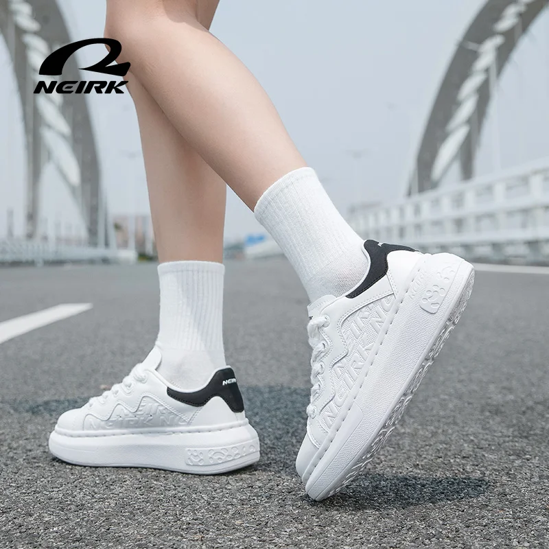 NEIRK New Thick Soled White Shoes Breathable Casual Sports Shoes Versatile Board Shoes For Men And Women