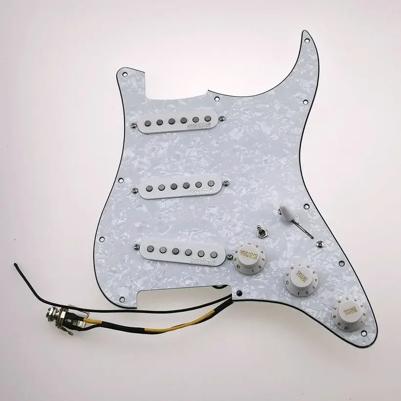 

Guitar Pickups 7-Way type fully loaded pickguard Wilkinson WVS 60's Alnico5 SSS Single Coil