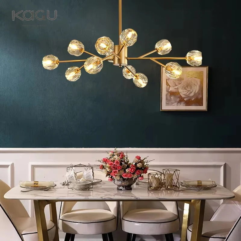Modern LED Chandelier Crystal Gold Black- Ceiling Light For Living Room Bedroom Dining Kitchen Hall Indoor Lighting Fixture
