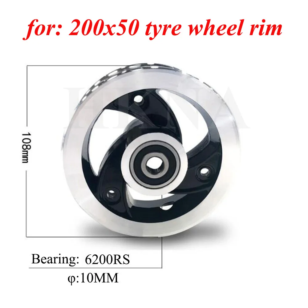 200x50 Front Wheel for Electric Scooter 200*50 Tyre Inflation  Vehicle Aluminium Alloy Pneumatic Tire