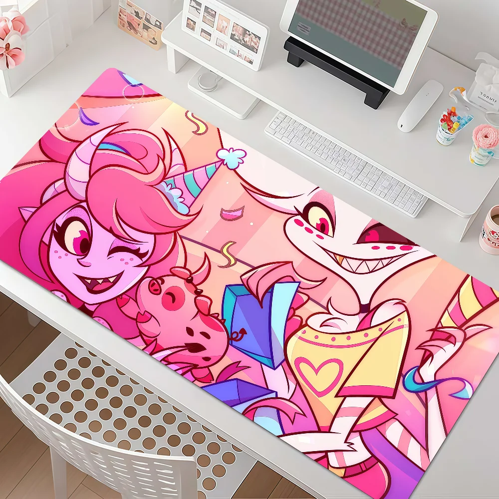 Anime H-hazbin H-hotel Mouse Pad Anti Slip Rubber Edge Locked Thickened Laptop Gaming Desk Mat