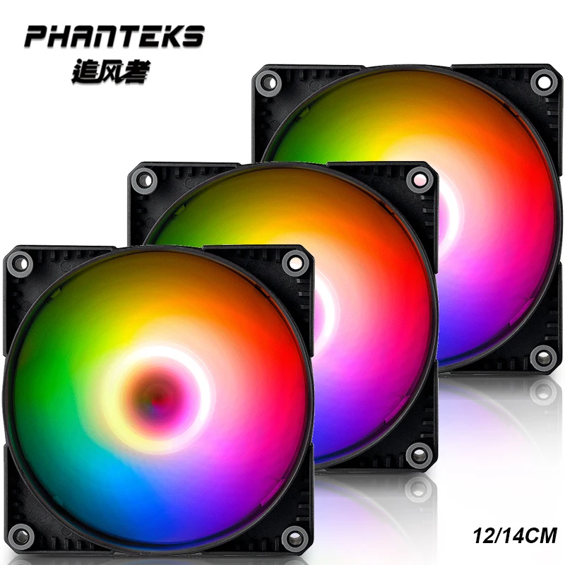 Phanteks SK aRGB 12cm 14cm Fan Support Motherboard Light Control,5V 3PIN ,4PIN PWM,Black F12/140SK_DRGB