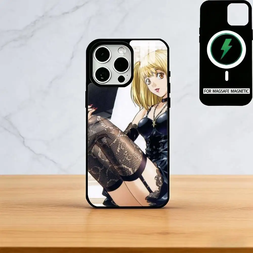 Misa anime D-Death N-Note Phone Case For iPhone17,16,15,14,13,12,11 Plus,Pro Magnetic with Magsafe Wireless Charging