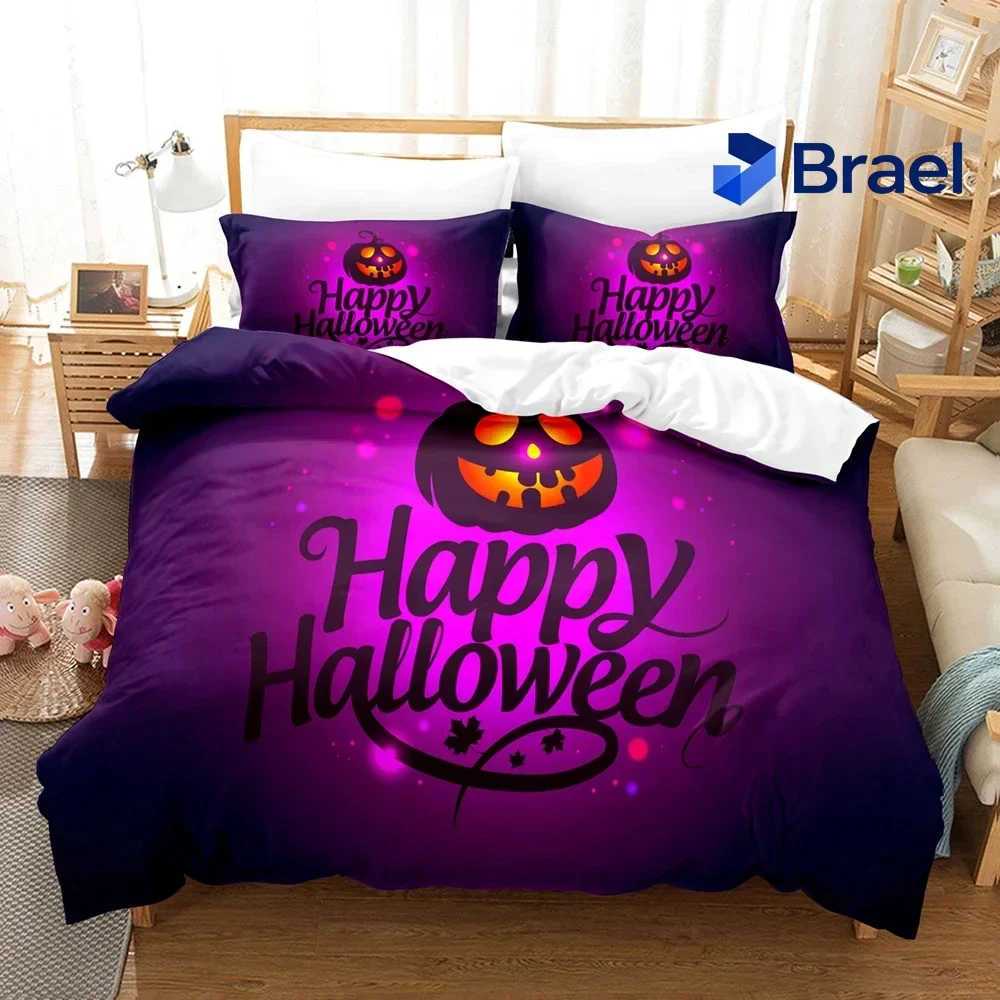 Exquisite All Saints Day Halloween Bedding Set,Duvet Cover Comforter Bed Set Quilt Cover Pillowcase,King Queen Twin Size Boys Gi
