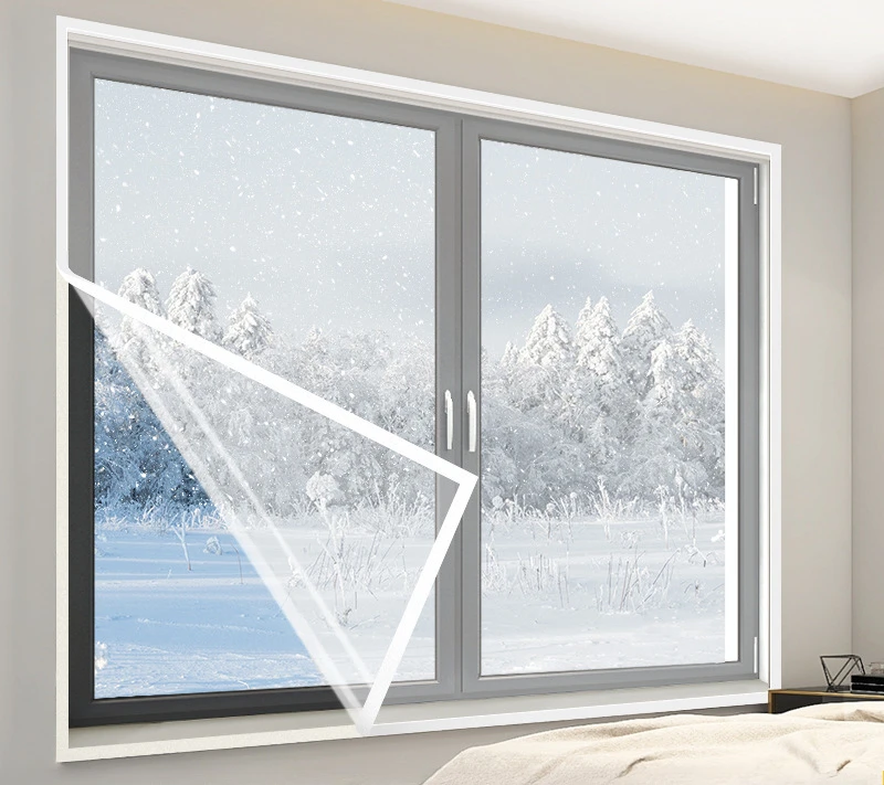 

Window Screen Winter Windproof and Warm Film Sealing Plastic Cloth, EVA Windproof Curtains, Cold Insulation and Antifreeze