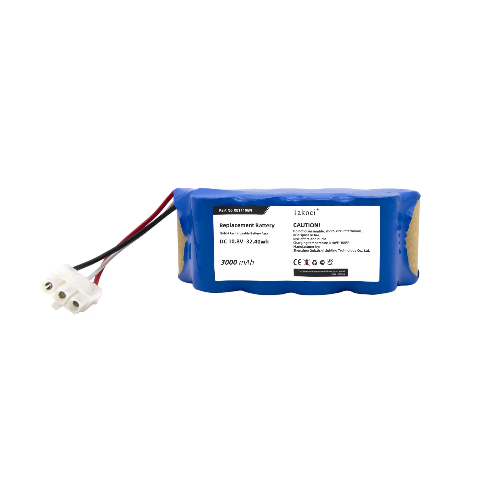 

Replacement Battery 3000mAh for Euro Pro, Shark SV1106N, SV1110, SV1110N, SV116N, XBT1106N, SV1100REF XBT1106N