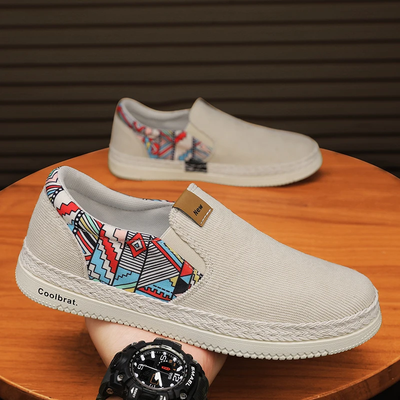 

Portable men casual cloth shoes ultra light weight, compact design, breathable shoes for travel and business trips