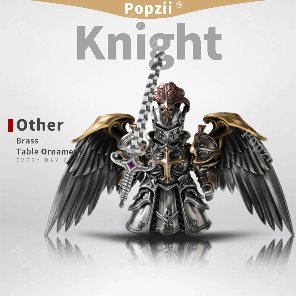 

Латунная фигурка рыцаря из белой меди, настольное украшение, ручная поделка, декор, EDC-игрушка-антистресс, съемная