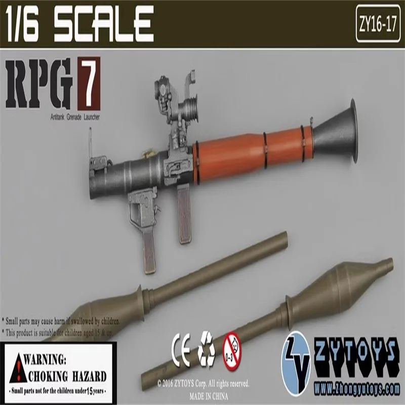 ZYTOYS ZY16-17 1/6 군인 장면 장난감, RPG-7 RPG 무기 플라스틱 하이 퀄리티 모델, 12 인치 액션 피규어, 재고 소장용