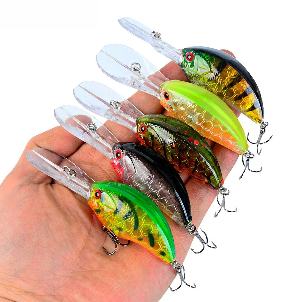 1 Stück Schwimmender Schaukelköder 9,5cm/12g Realistischer Kunstköder Crankbait, Wackelnder Harter Köder Praktisches Angelzubehör