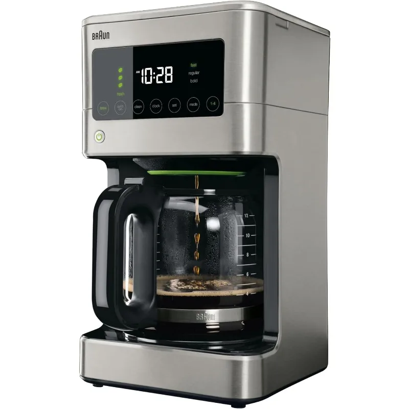 

Braun BrewSense 12-Cup Drip Coffee Maker, Stainless Steel - PureFlavor & Fast Brew System - Three Brew Modes - 24-Hour