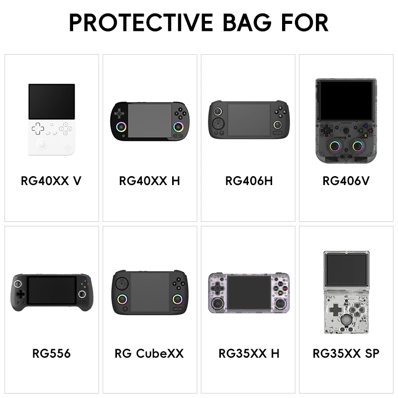 DATA FROG Carrying Bag for Anbernic RG556 RG40XX H RG 406H Game Console Soft Case for RG40XXV RG Cube RG35XX H Game Console