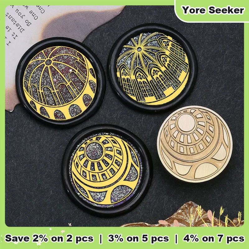 Brass Wax Seal Stamp Head Mystic Astrolabe Rune Pattern For Letter Envelope Sealing Diy Craft Invitation Decoration Gift Custom