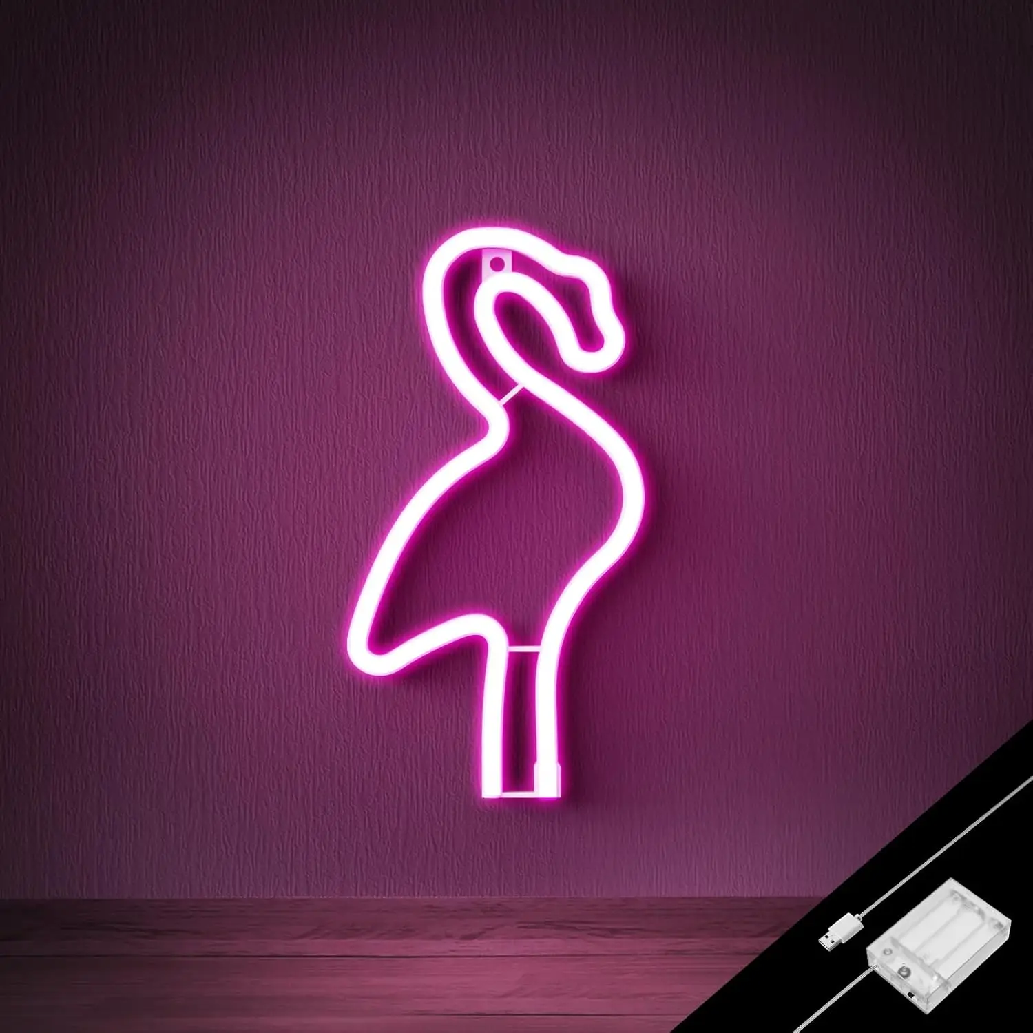 Pink Flamingo Neon Sign USB Powered Neon Flamingo Light Flamingo Decor Party DecorationsTropical Party Decorations