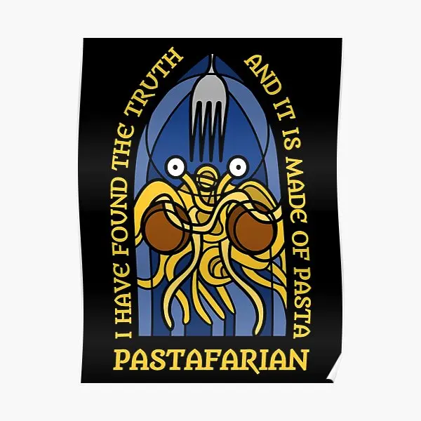 Pastafarian  Poster Vintage Wall Painting Funny Room Art Picture Modern Home Mural Decor Decoration Print No Frame