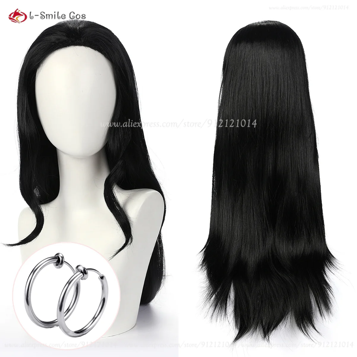 

Anime NANA Ichinose Takumi Cosplay Wig Long Black Ichinose Takumi Wigs Heat Resistant Synthetic Hair Role Play Wigs + Wig Cap