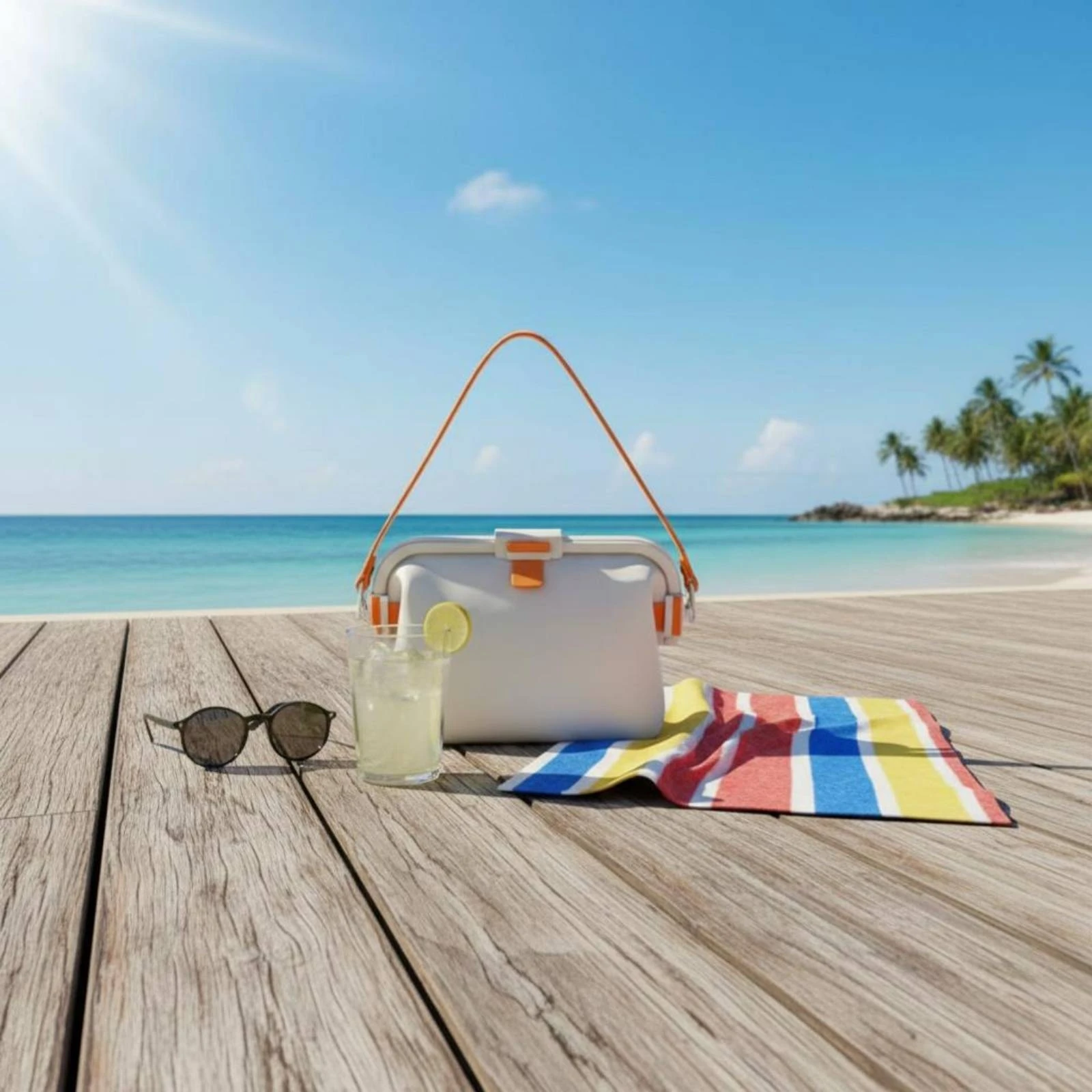 Borsa a tracolla impermeabile in silicone con chiusura a scatto superiore, borsa portaoggetti per esterni, borsa portatile da spiaggia per piscina
