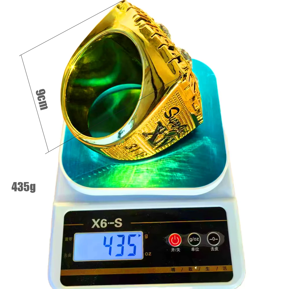 Minimum order of 5 pieces.1981 Football Championship Ring Hot Selling Gold Plated Men's Alloy Jewelry For Gifts Parties Annivers
