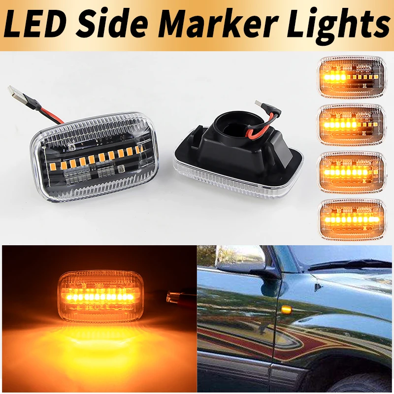 2PCS LED Side Marker Turn Signal Lights Canbus For 1997-2005 Toyota Hilux 6th Generation LN140 LN150 LN160 LN170 Car Accessories