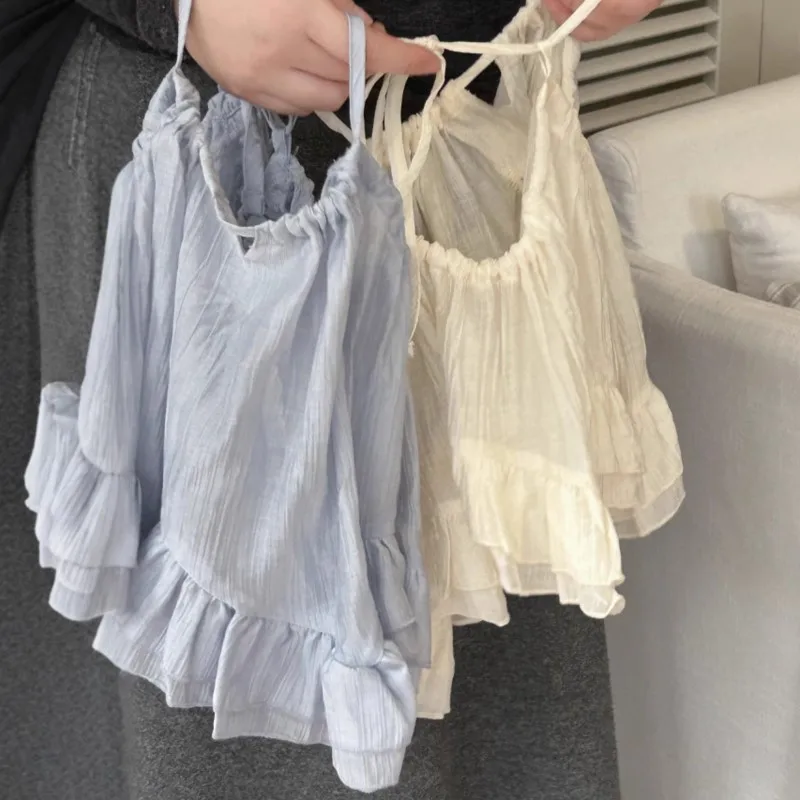 Ropa de verano para bebé de 18 a 12 años, chaleco con tirantes de gasa de princesa a la moda para niña pequeña, Top elegante sin mangas con volantes