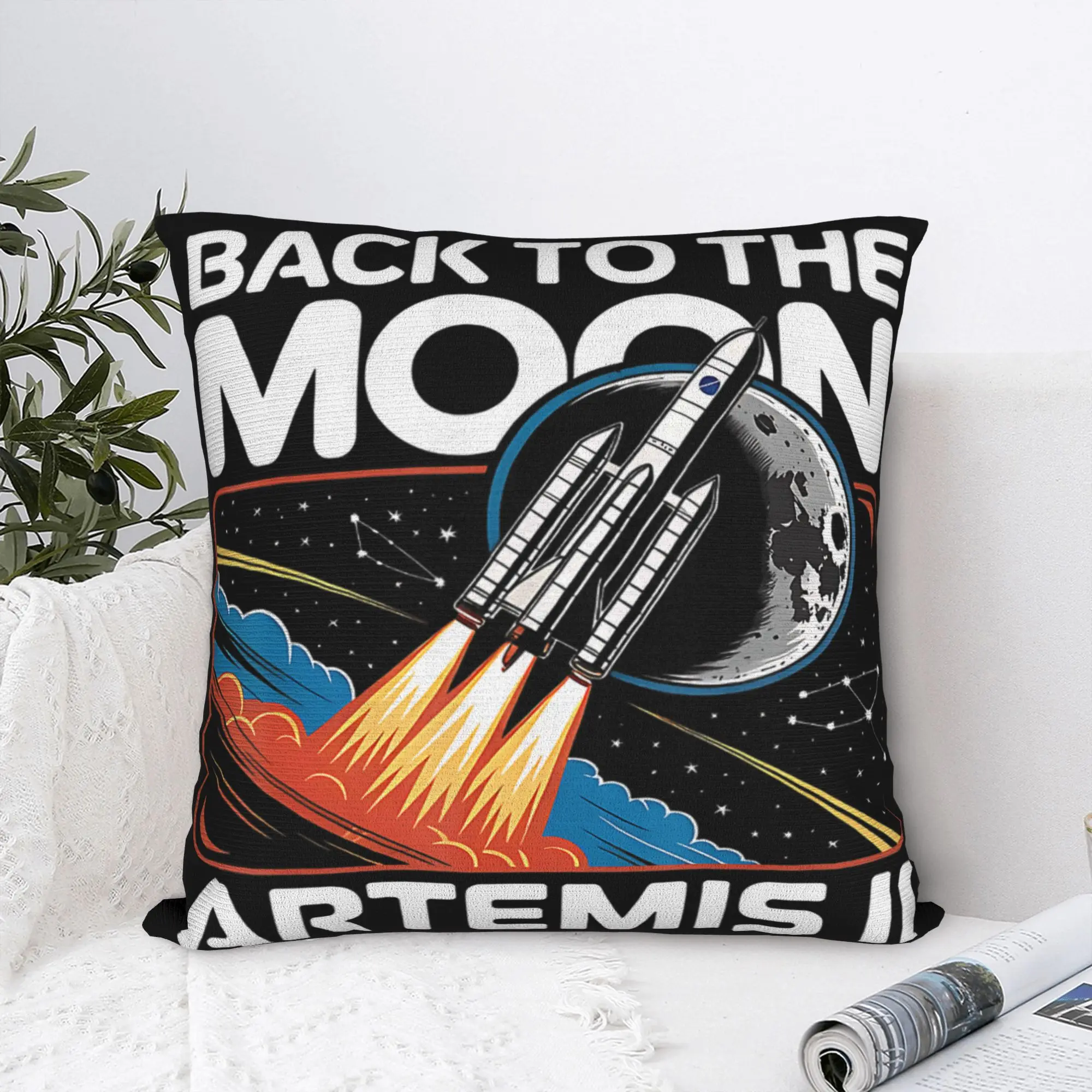 Artemis Launch Back to The Moon 2026 Pillowcases  Fashion Pillow Case For Wedding Party Home Decor Print Pillow Cover