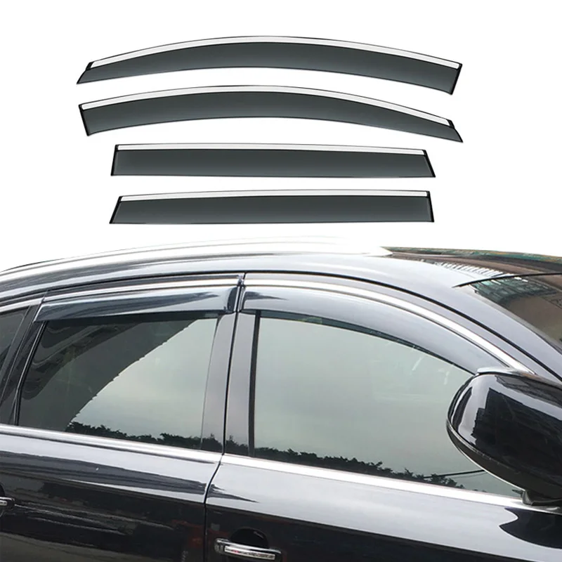 

For Audi Q7 2006-2015 Window Deflector Sun Rain Guards Weather Vent Visor Accessories