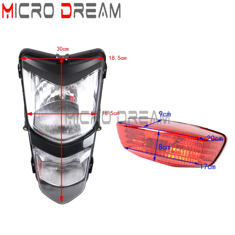 12V/25W ATV Front Headlamp Headlight & Rear Brake Tail Light For Quadsport Suzuki LTZ400 LTZ250 LT-F LT-Z 250 400 LTA LT-A 500