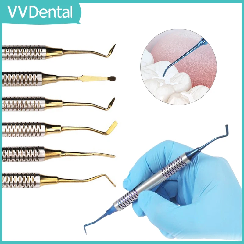 

6Pcs/Set Dental Composite Resin Filling Spatula Tools Stainless Steel Dental Resin Filling Tools Material