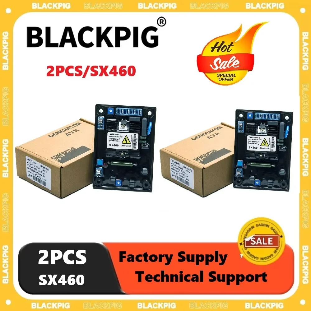 2PCS SX460 AVR Regulador de Tensão Automático Estabilizador Placa de Tensão Ajustável para Peças de Gerador de 100KW