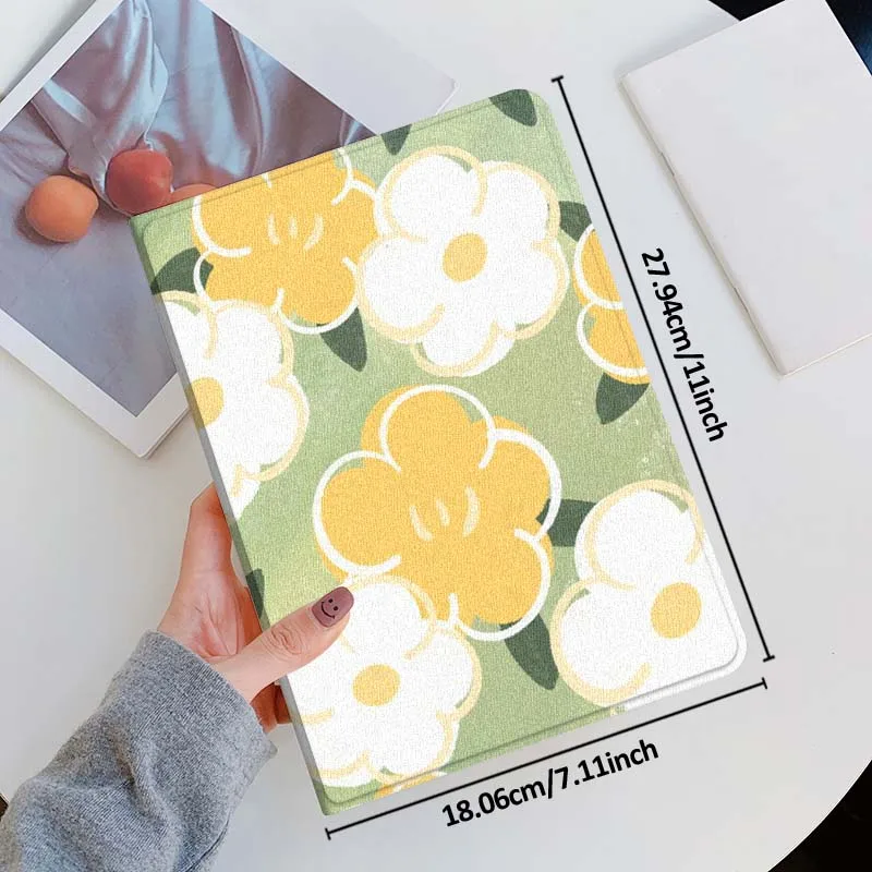 الكرتون زهرة خربش نمط ل الشرف تبويب اللوحي MagicPad 3 6 7X8 V7 V8 8 9 X9 X8a X9a 10 Pro بوصة 2020 2021 اللوحي