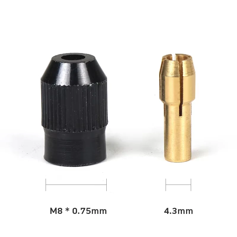 Jeu de pinces de mandrin de perceuse pour Dremel, mandrin 0.5-3.2mm M8 * 0.75mm, écrou de perceuse, mèche sans clé, tige de mandrin, outil lointain, changement rapide, lot de 11 pièces