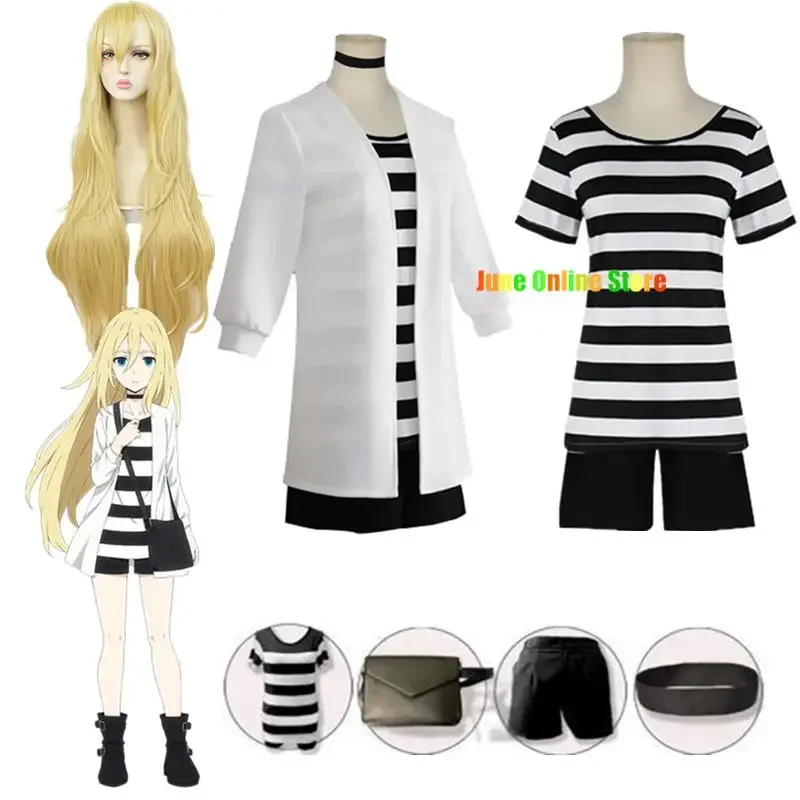 أزياء ملائكة الموت التأثيرية راي راشيل غاردنر زي موحد شعر مستعار زي الهالوين التأثيري