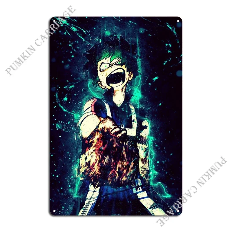 Izuku Midoriya Metal Sign Pub Garage Plaques Design Designing Tin Sign Poster