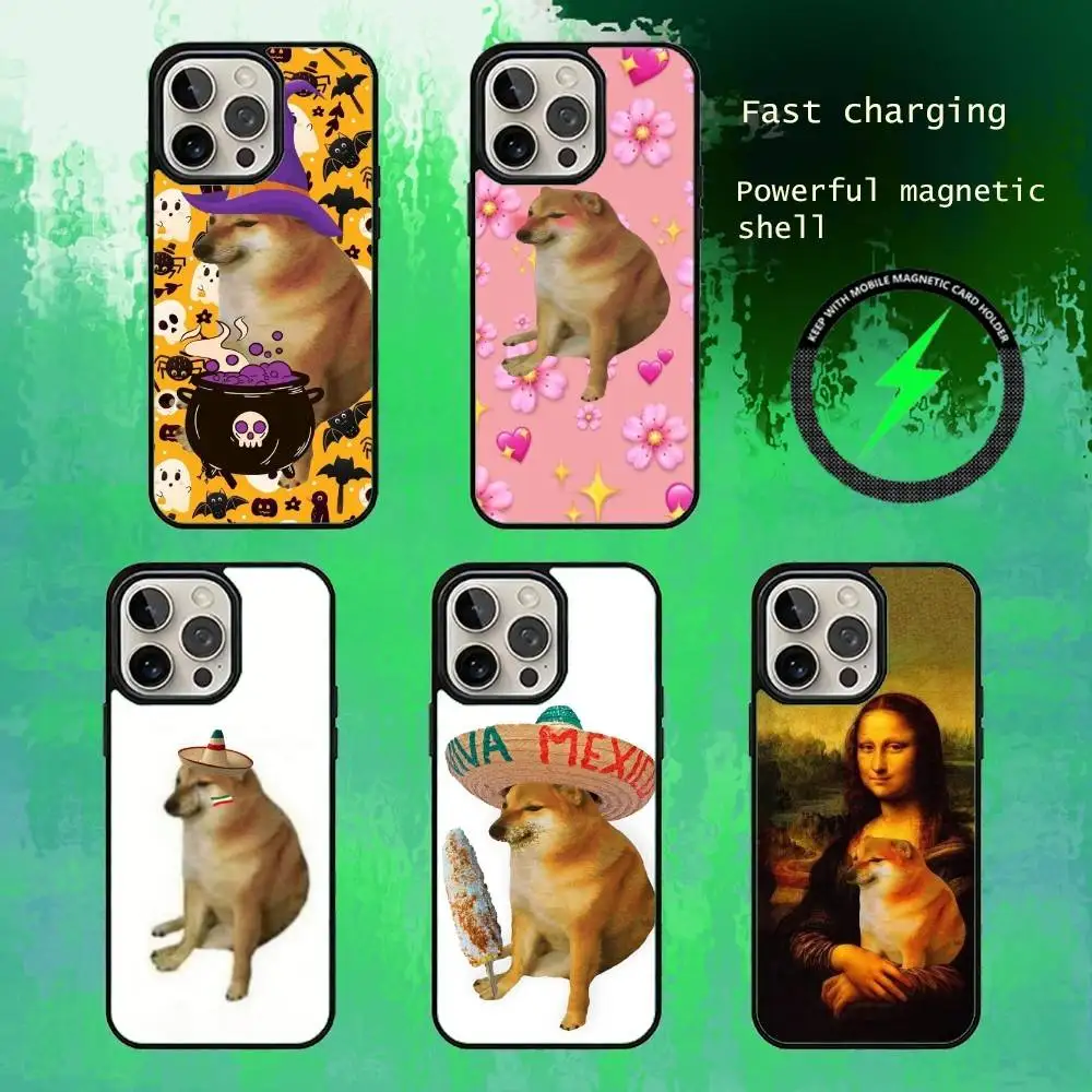 

Dog Cheems Phone Case For iPhone17,16,15,14,13 Plus,Pro Max Magnetic For Magsafe Wireless Charging