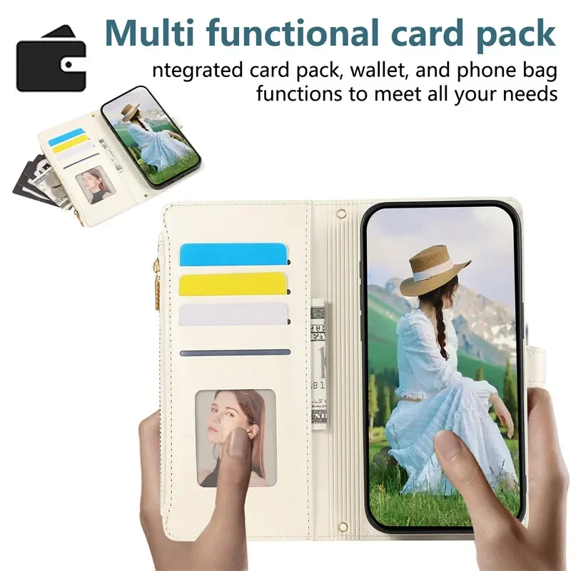 جراب جلد قابل للطي من الحبل لـ Oneplus ، محفظة بسحاب ، أكياس بطاقات ، غطاء ، 11 ، 11R ، Nord CE3 ، N300 ، N20 ، SE ، 20 ، 5G ، الموضة