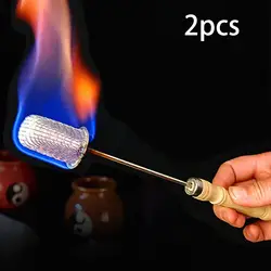 2Pcs Cupping Torch Accessory Massage Tool Cupping Fire Stick Stainless Steel 24.5cm Vacuum Removable Cupping Rod