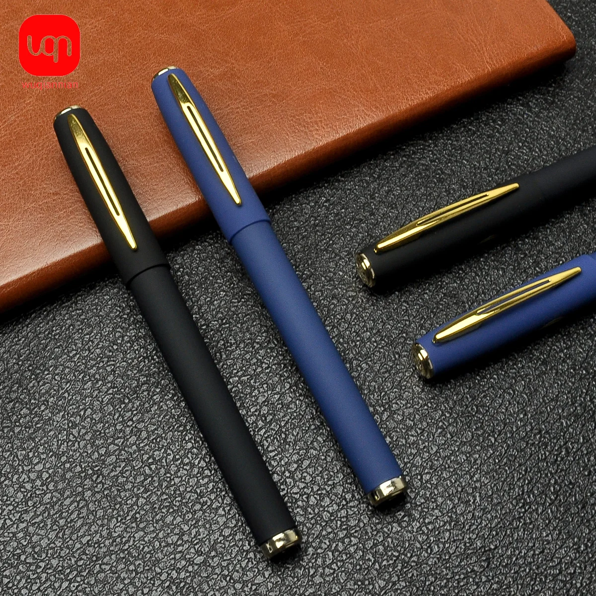 WQN Simple Blue Matte Gel Pen 0.7mm Neutral Pen Quick Dry Smooth Writing Large Capacity Refill Study and Office Supplies 3/6pcs