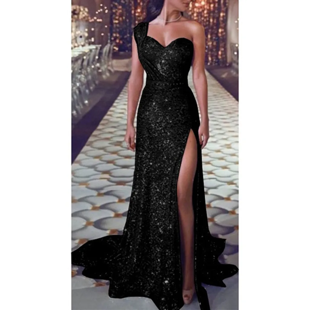 Prom Bridesmaid V Party Gold Long Neck Dress Women Evening Sexy Gown Sequin Sexy Dress Evening Dress Dresses For Women 2024