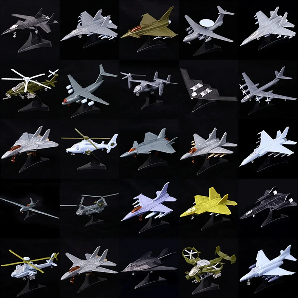 Desktop Ornaments 8 Styles Airplane Assembly Model WZ-8 J-10 J-31 A-10 UH-60A FC-1 MI-24 Fighter Military Mini Model Toys