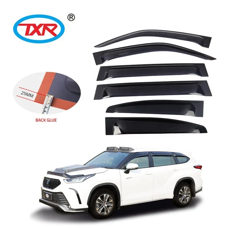 Auto Exterior Accessories Factory Rain Window Deflector vent  visor  for Toyota Highlander  XU70 XU50 XU40 XU20