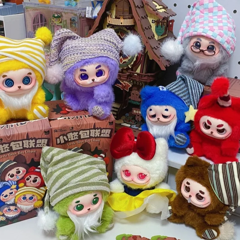 

Gismow Little Bean Bag League Series Kawaii Vinyl Plush Blind Box Anime Figure Collection Trendy Mystery Pendant Gift for Kids