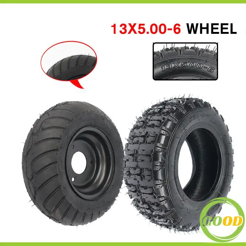 New13X5.00-6 inch wheel snow plow wheel butterfly flower tires 13 * 5.00-6 inch beach wheel  Electric Scooter