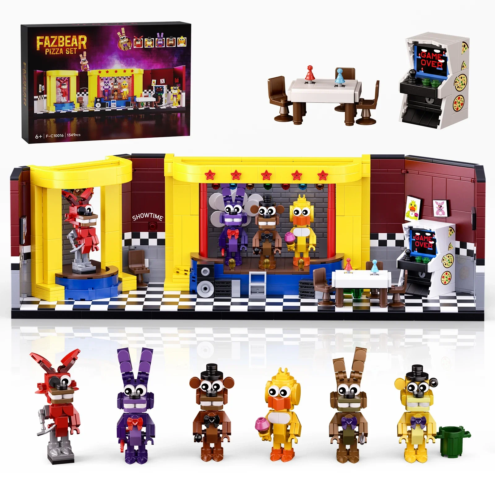 MOC Horror Movie Nights Action Figure Building Blocks Set Freddyed Staged Cartoon Doll Model DIY Kids Puzzle Toys Birthday Gift