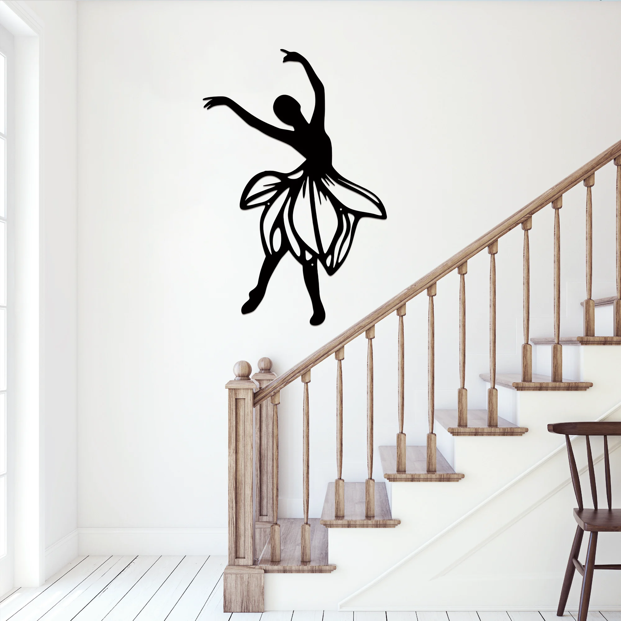 1 шт., металлическая Настенная картина «балерин», металл Wanddeko, современное уличное настенное искусство, декор для стен, металлическое украшение для дома
