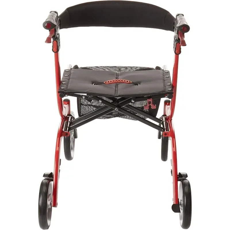 For RTL10266 Nitro Euro-Style 4-Wheel Rollator Walker With Seat Red Economically affordable