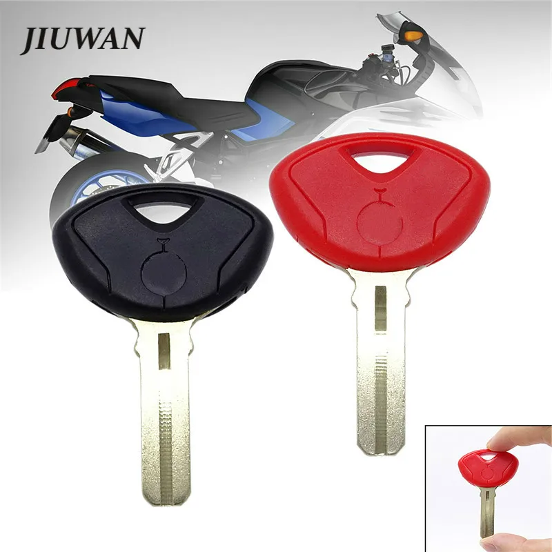 JIUWAN Motorcycle Red/Black Shell Uncut Blade Blank Key Fit For BMW F650 F800 S1000RR R1200 K1200 K1300