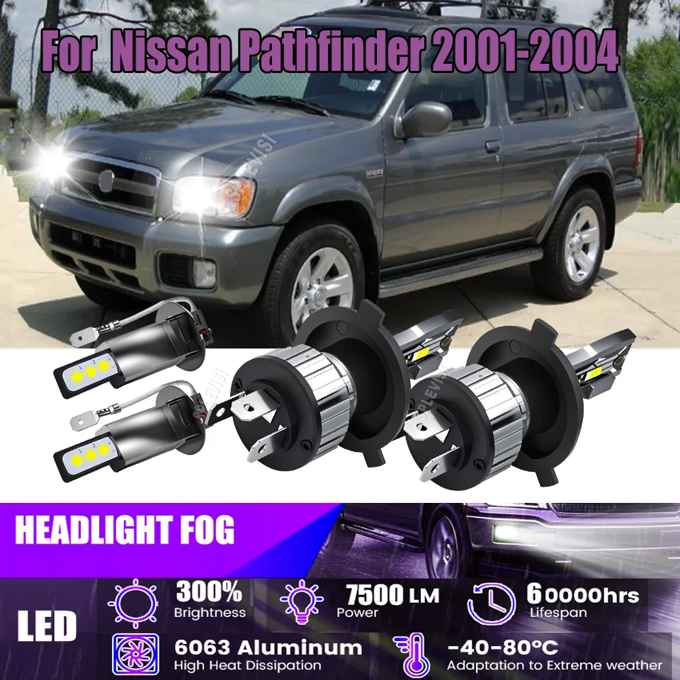 

H4 9003 HB2 LED Headlight Bulbs Fog Bulb Built in Temperature Control - Long Lifespan For Nissan Pathfinder 2001 2002 2003 2004