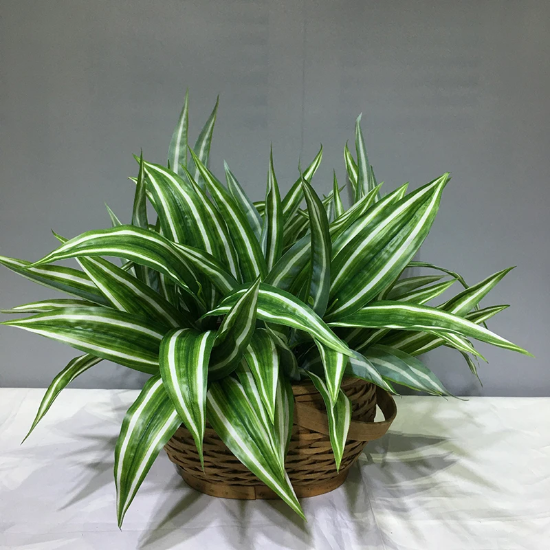 13in Artificial Plants Wall Palm Leaves Tropical Fake Dracaena Tree Lily Bamboo Plastic Magnolia Foliage For Home Garden Decor