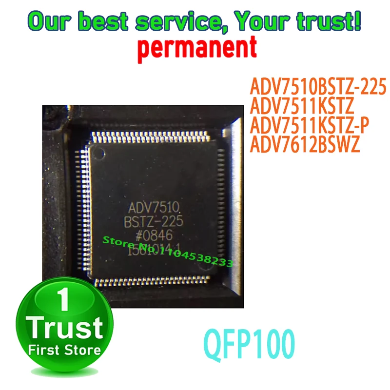 2PCS/LOT ADV7510BSTZ-225 ADV7511KSTZ ADV7511KSTZ-P ADV7612BSWZ QFP100 NEW and Original in Stock